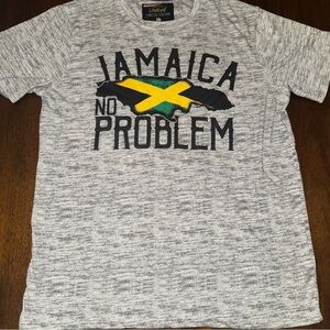Lifestyle Limited Edition Jamaica No Problem Tee Shirt Short Sleeve Gray Size XL